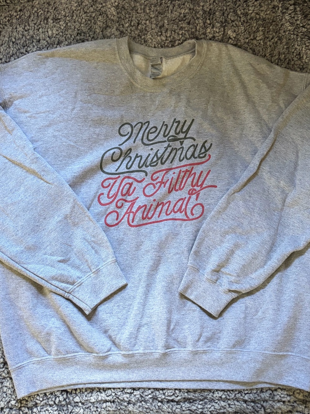 Gray Christmas Sweater